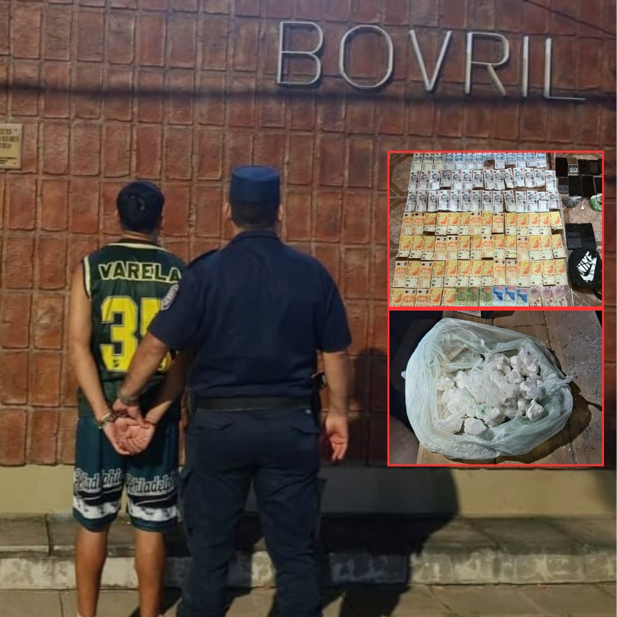 Bovril: allanamiento por desobediencia judicial y amenazas derivó en el secuestro de drogas, celulares y dinero